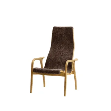 Fauteuil enfant Lamini - peau de mouton espresso, chêne huilé - Swedese