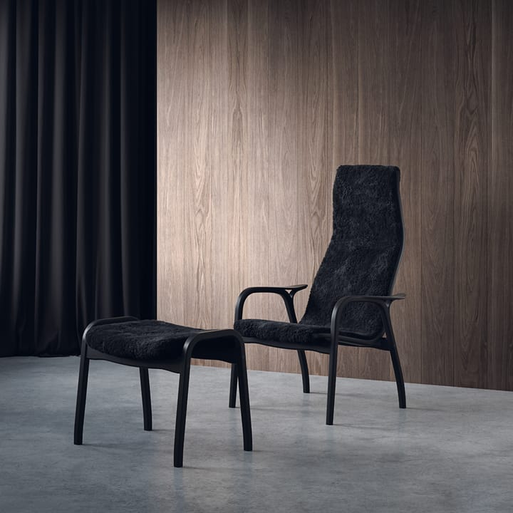 Fauteuil et repose-pieds Lamino Black Edition, Noir Swedese