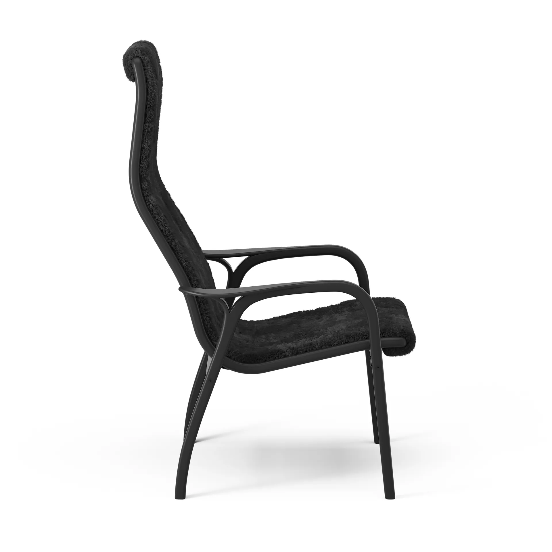 Fauteuil et repose-pieds Lamino Black Edition, Noir Swedese
