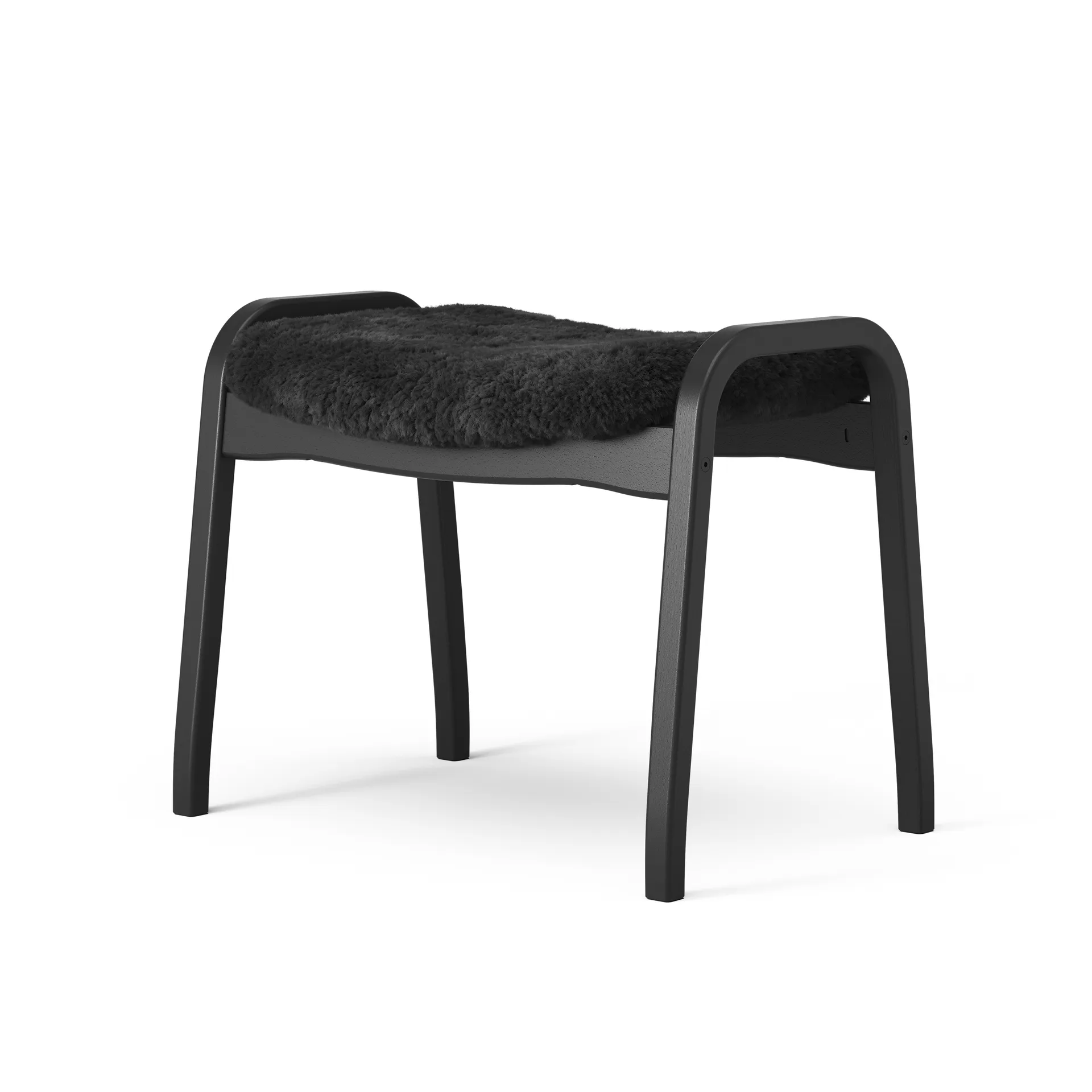 Fauteuil et repose-pieds Lamino Black Edition, Noir Swedese