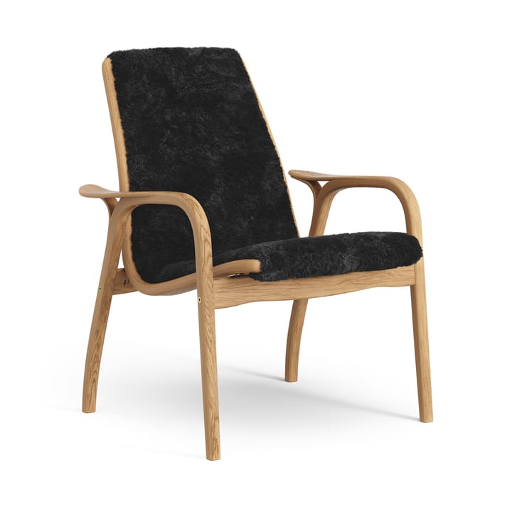 Fauteuil Laminett chêne huilé/peau de mouton - Black (noir) - Swedese