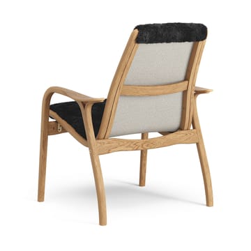 Fauteuil Laminett chêne huilé/peau de mouton - Black (noir) - Swedese