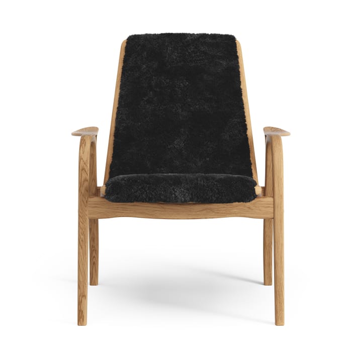 Fauteuil Laminett chêne huilé/peau de mouton, Black (noir) Swedese