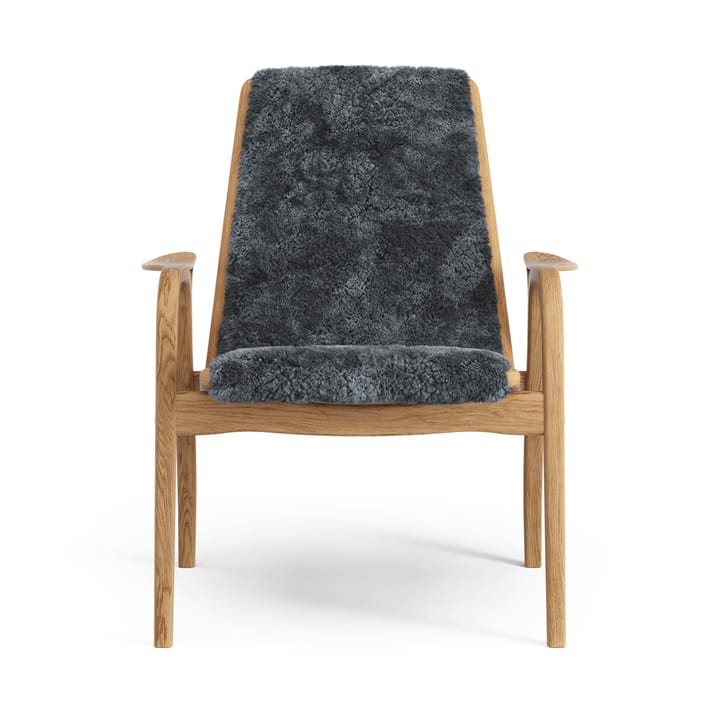 Fauteuil Laminett chêne huilé/peau de mouton - Charcoal (gris foncé) - Swedese