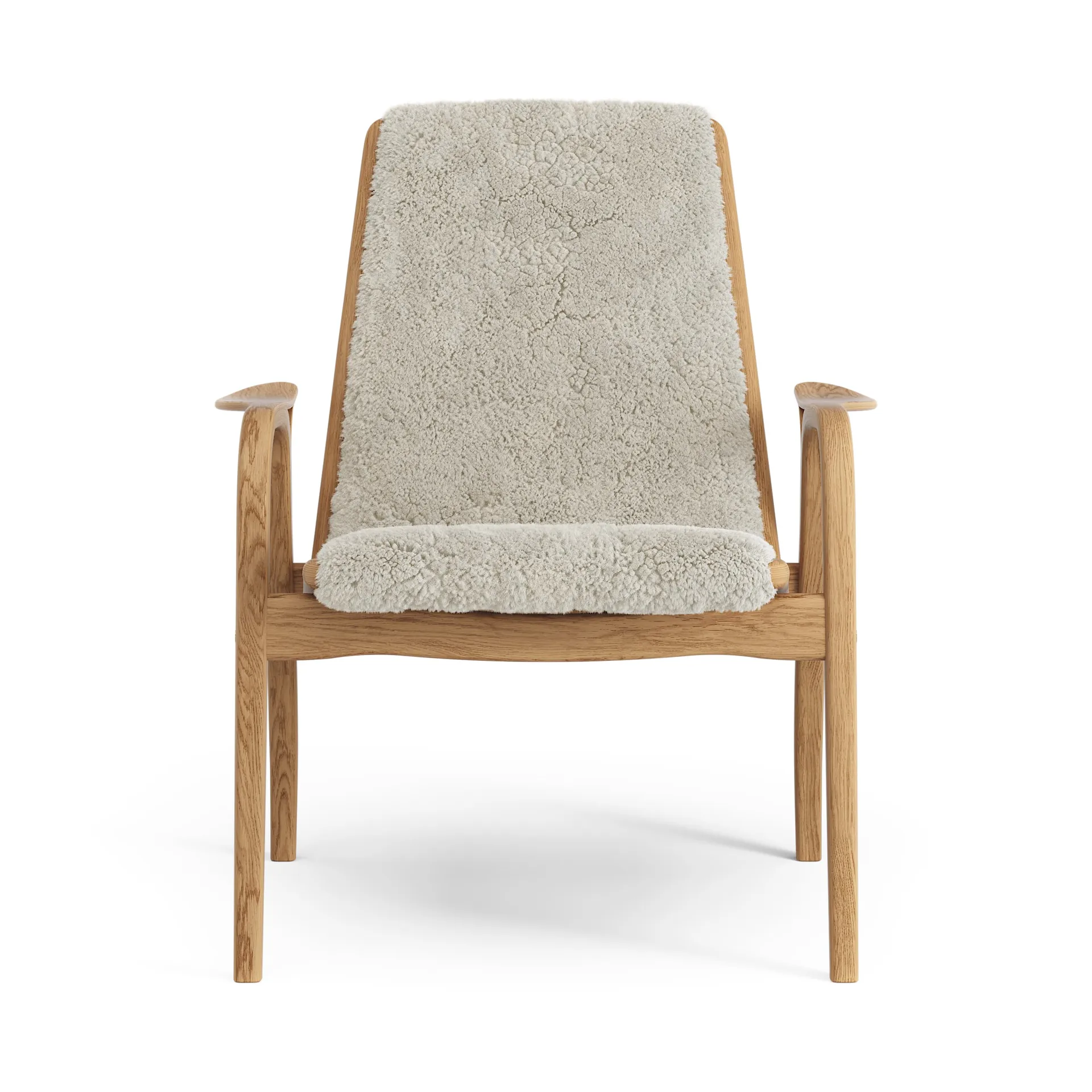 Fauteuil Laminett chêne huilé/peau de mouton, Moonlight (beige) Swedese