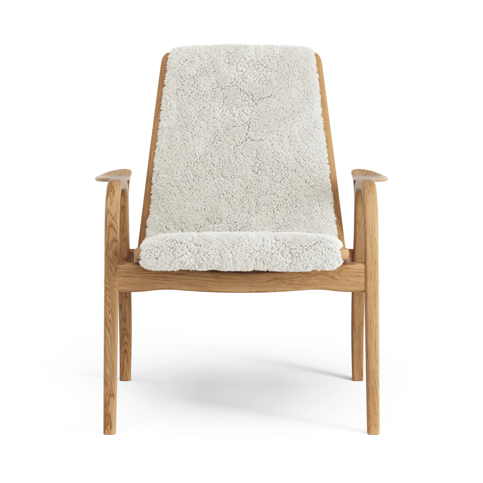 Fauteuil Laminett chêne huilé/peau de mouton, Offwhite (blanc) Swedese