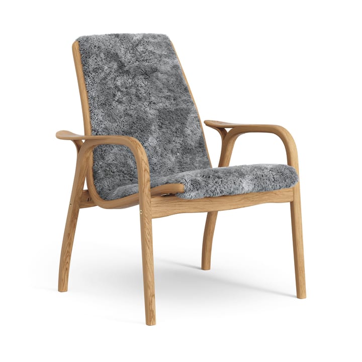 Fauteuil Laminett chêne huilé/peau de mouton - Scandinavian Grey (gris) - Swedese