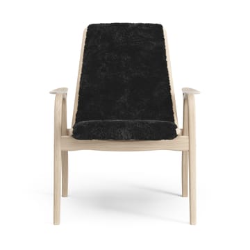 Fauteuil Laminett chêne pigmenté blanc/peau de mouton - Black (noir) - Swedese