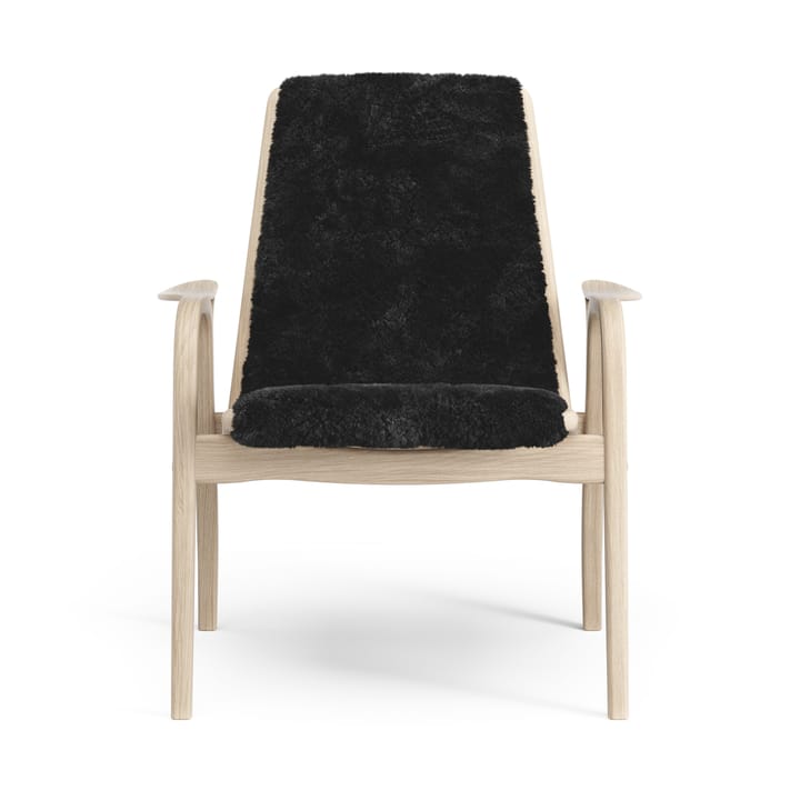 Fauteuil Laminett chêne pigmenté blanc/peau de mouton - Black (noir) - Swedese