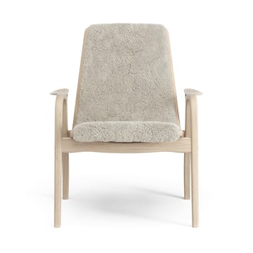 Fauteuil Laminett chêne pigmenté blanc/peau de mouton - Moonlight (beige) - Swedese