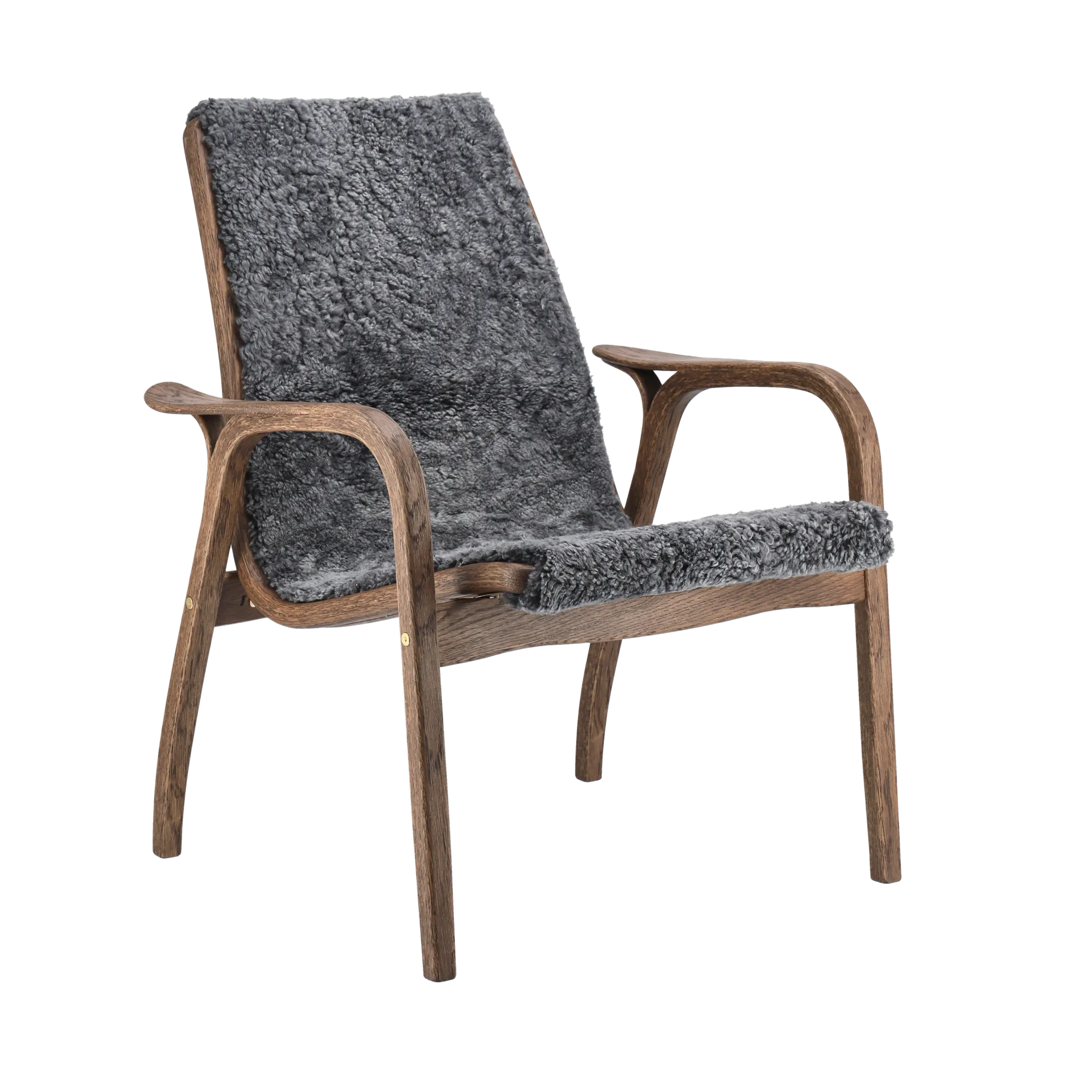 Fauteuil Laminett chêne/peau de mouton Special Edition , Rubio Monocoat Chocolate-Charcoal Swedese