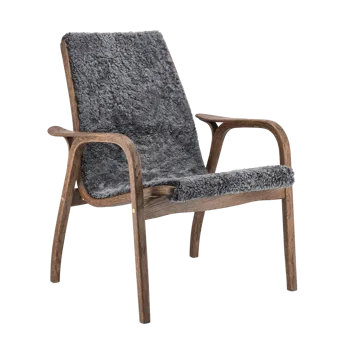 Fauteuil Laminett chêne/peau de mouton Special Edition  - Rubio Monocoat Chocolate-Charcoal - Swedese