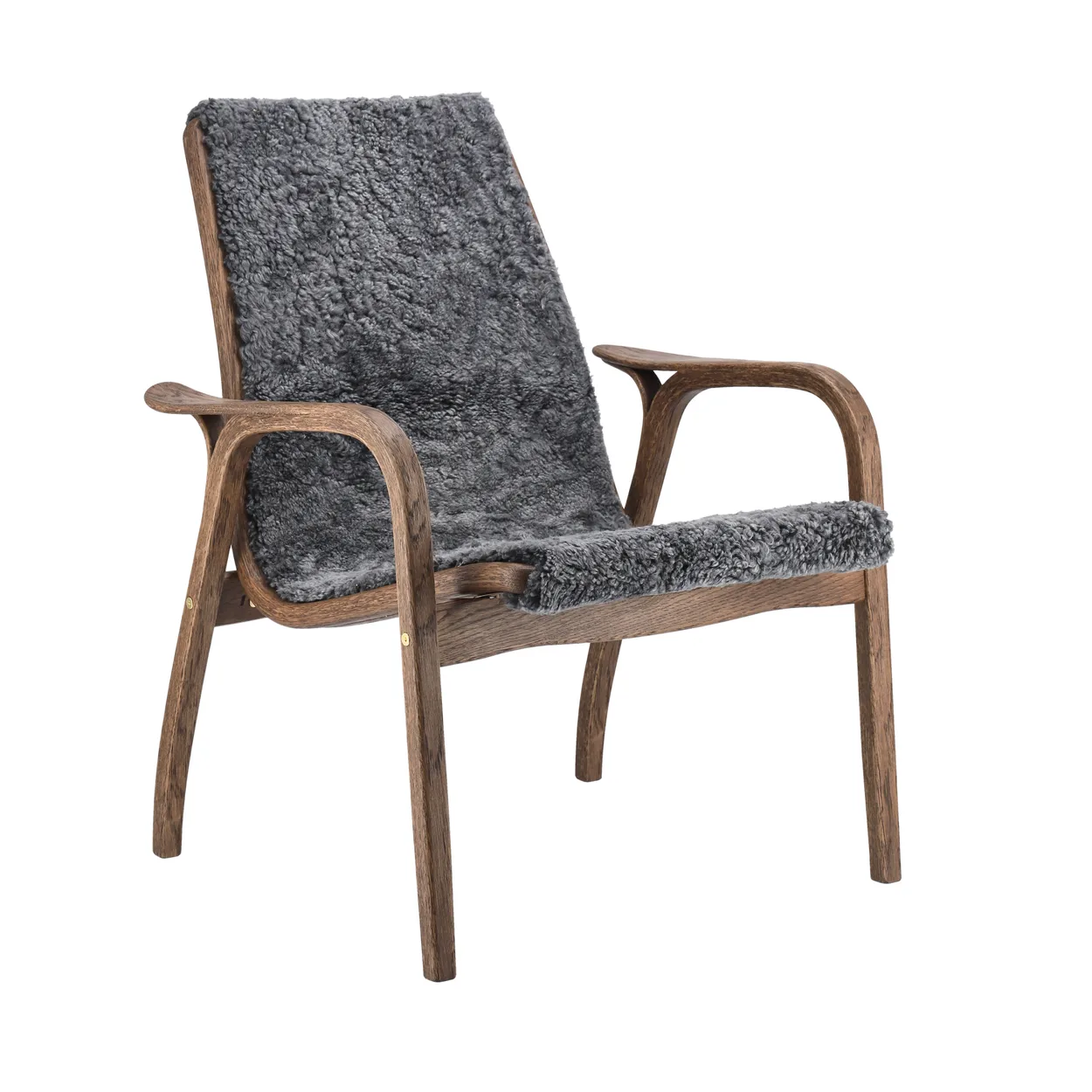 Swedese Fauteuil Laminett chêne/peau de mouton Special Edition Rubio Monocoat Chocolate-Charcoal