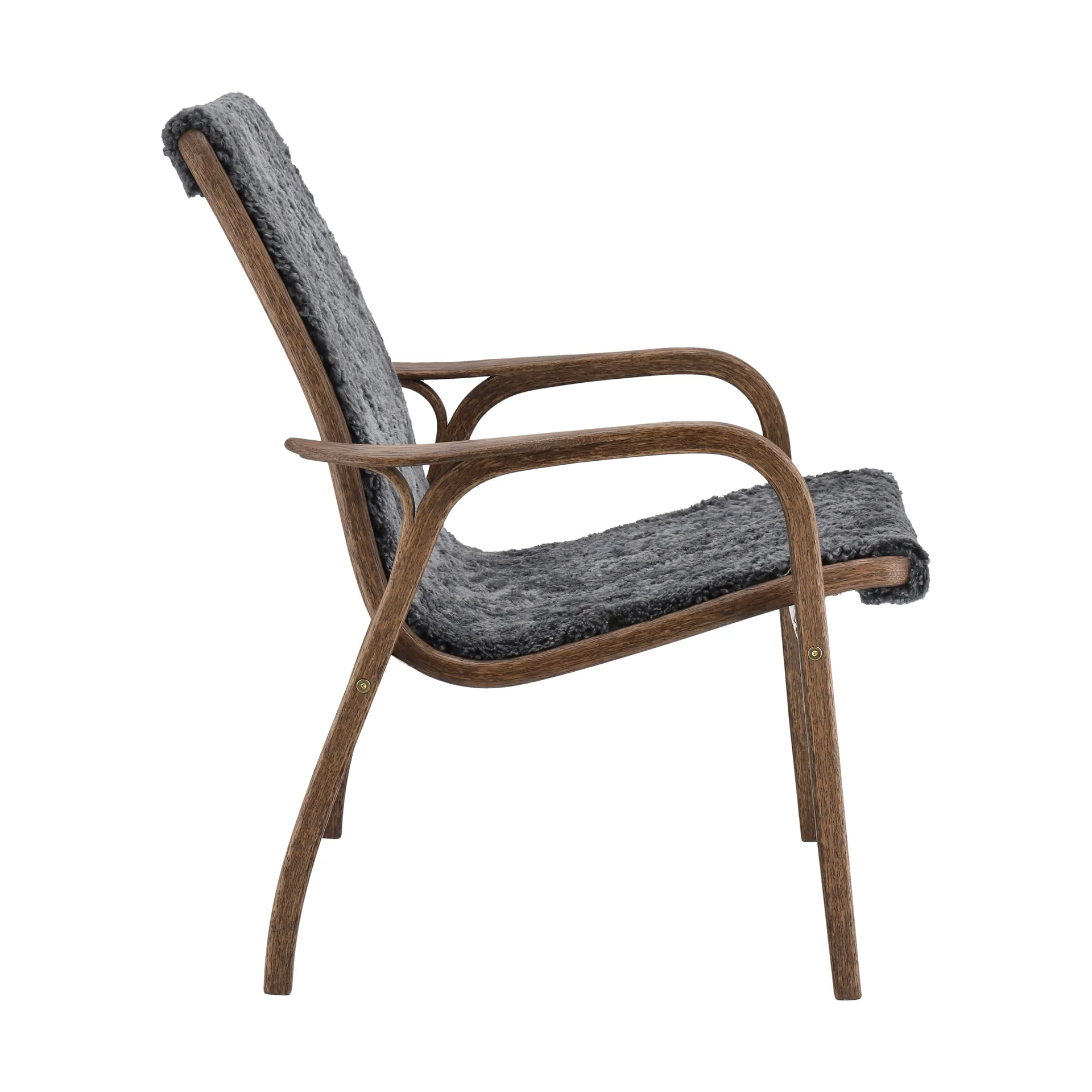Fauteuil Laminett chêne/peau de mouton Special Edition , Rubio Monocoat Chocolate-Charcoal Swedese