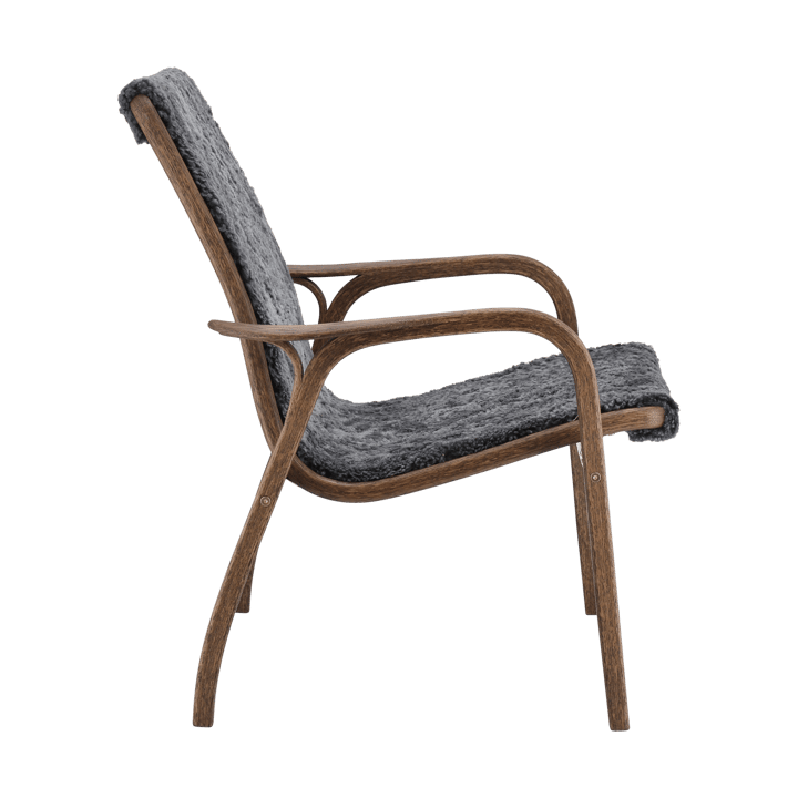 Fauteuil Laminett chêne/peau de mouton Special Edition  - Rubio Monocoat Chocolate-Charcoal - Swedese