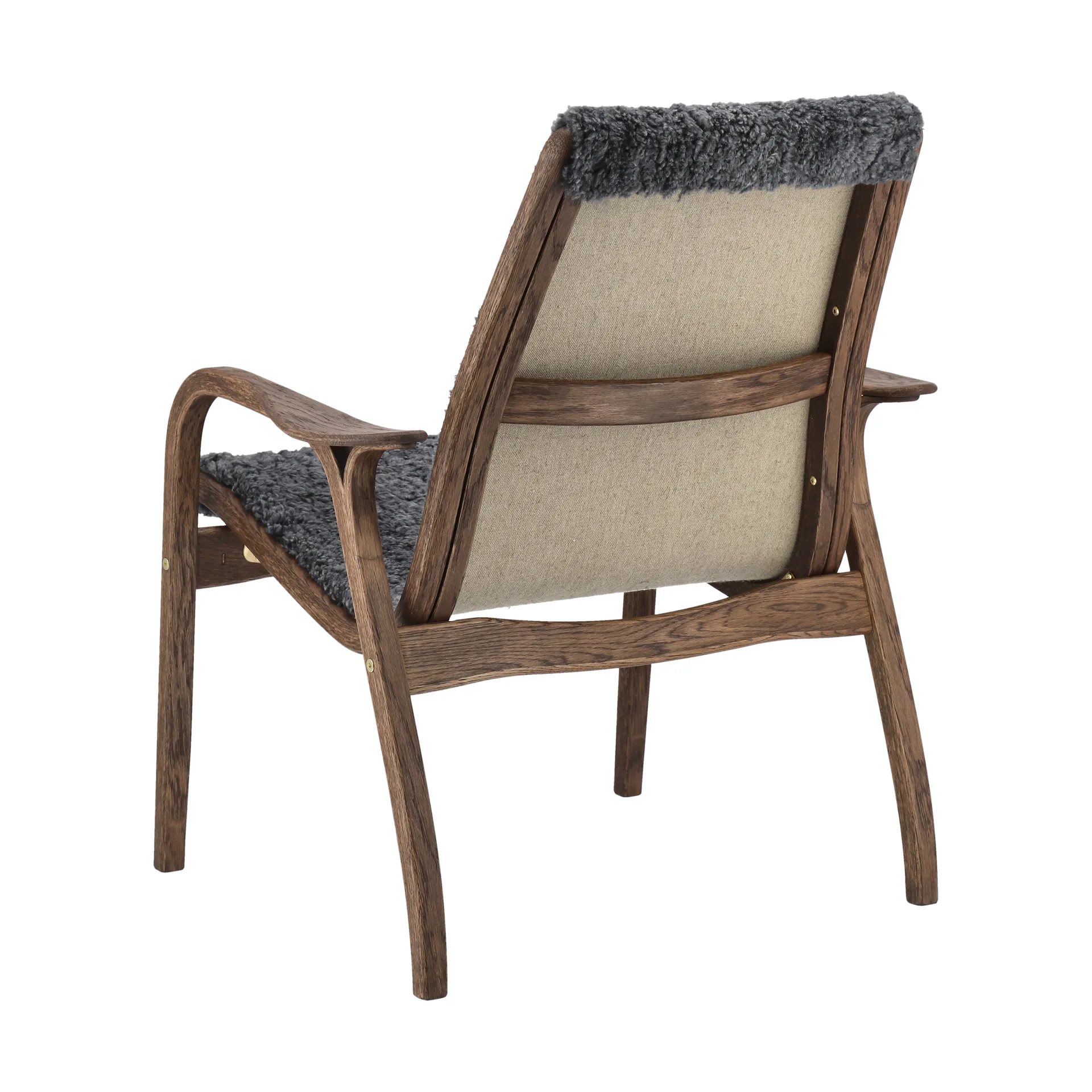 Fauteuil Laminett chêne/peau de mouton Special Edition , Rubio Monocoat Chocolate-Charcoal Swedese