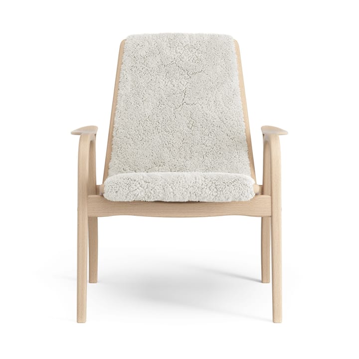 Fauteuil Laminett hêtre laqué/peau de mouton - Offwhite (blanc) - Swedese