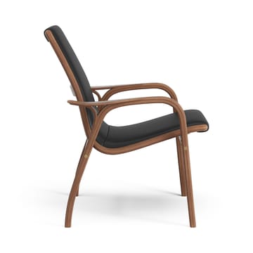 Fauteuil Laminett noyer huilé/cuir - Baltique 99011 - Swedese