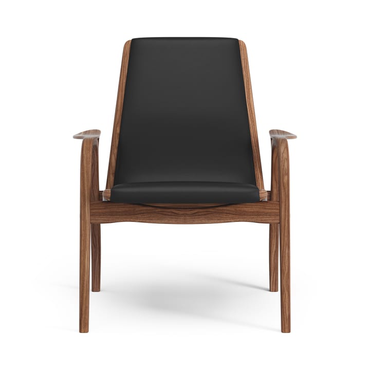 Fauteuil Laminett noyer huilé/cuir, Baltique 99011 Swedese