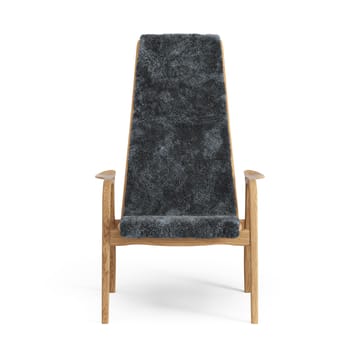 Fauteuil Lamino chêne huilé/peau de mouton - Charcoal (gris foncé) - Swedese