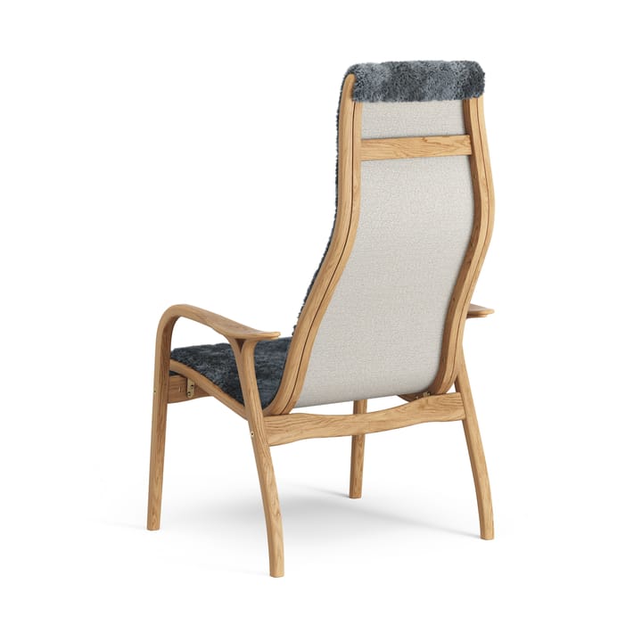 Fauteuil Lamino chêne huilé/peau de mouton - Charcoal (gris foncé) - Swedese