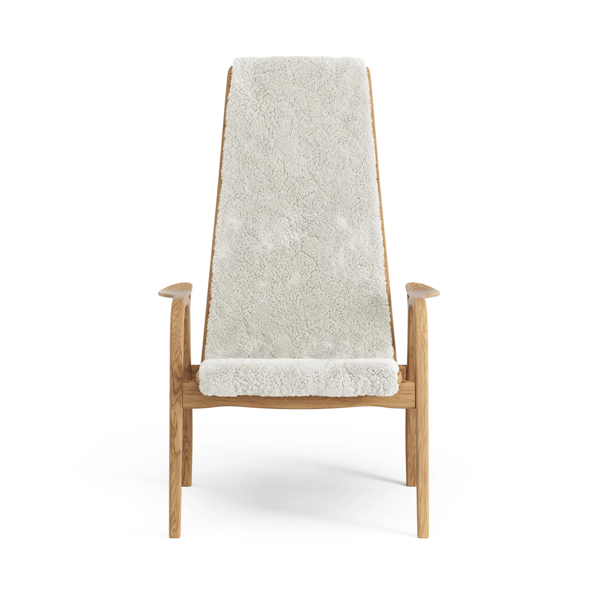Fauteuil Lamino chêne huilé/peau de mouton, Offwhite (blanc) Swedese