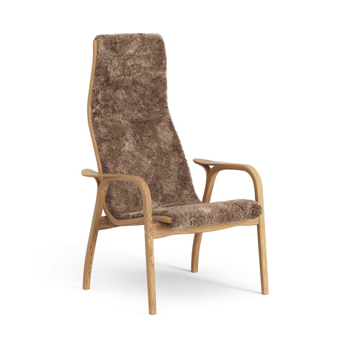 Fauteuil Lamino chêne huilé/peau de mouton - Sahara (marron nougat) - Swedese