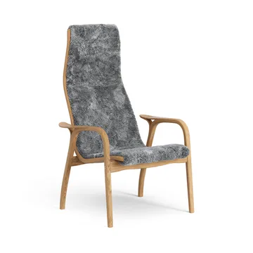 Fauteuil Lamino chêne huilé/peau de mouton - Scandinavian Grey (gris) - Swedese