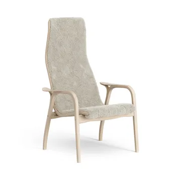 Fauteuil Lamino chêne pigmenté blanc/peau de mouton - Moonlight (beige) - Swedese