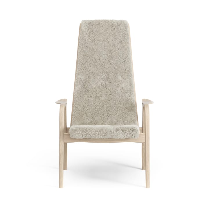 Fauteuil Lamino chêne pigmenté blanc/peau de mouton - Moonlight (beige) - Swedese