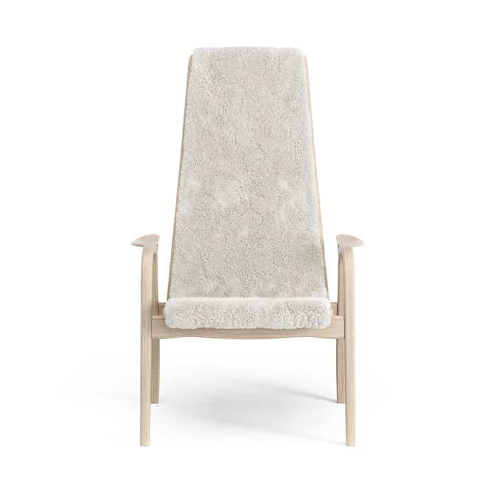 Fauteuil Lamino chêne pigmenté blanc/peau de mouton, Offwhite (blanc) Swedese