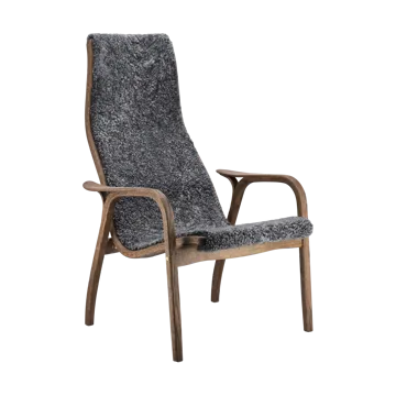 Fauteuil Lamino chêne/peau de mouton Special Edition - Rubio Monocoat Chocolate-Charcoal - Swedese