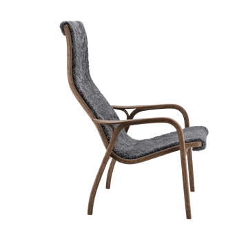 Fauteuil Lamino chêne/peau de mouton Special Edition - Rubio Monocoat Chocolate-Charcoal - Swedese