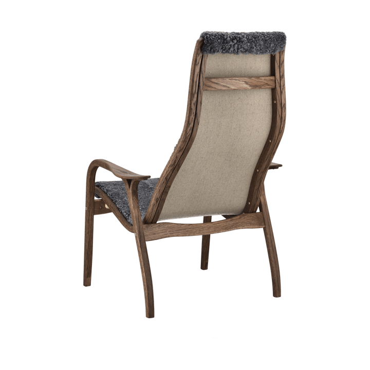 Fauteuil Lamino chêne/peau de mouton Special Edition - Rubio Monocoat Chocolate-Charcoal - Swedese