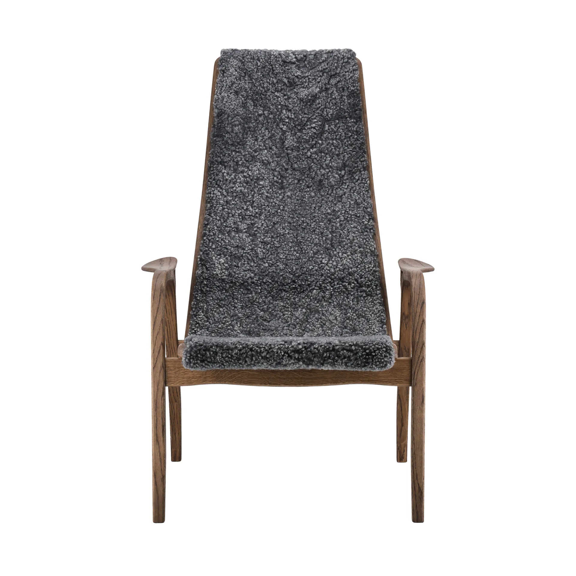 Fauteuil Lamino chêne/peau de mouton Special Edition, Rubio Monocoat Chocolate-Charcoal Swedese