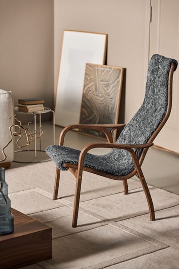 Fauteuil Lamino chêne/peau de mouton Special Edition - Rubio Monocoat Chocolate-Charcoal - Swedese