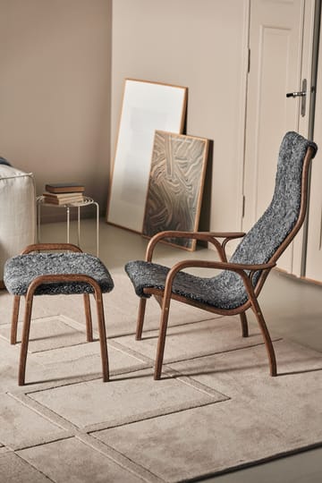 Fauteuil Lamino chêne/peau de mouton Special Edition - Rubio Monocoat Chocolate-Charcoal - Swedese