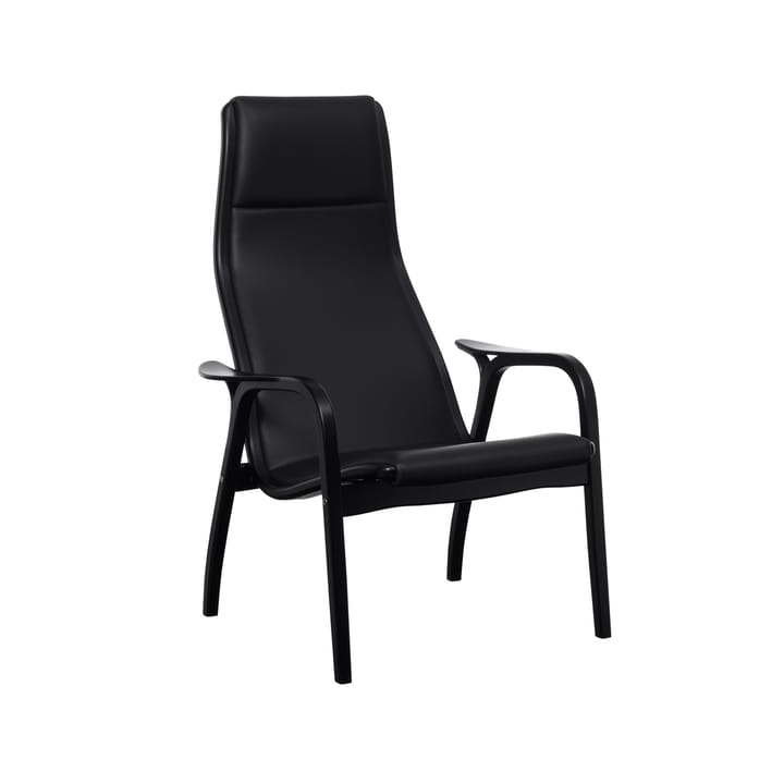 Fauteuil Lamino - cuir nevada noir, hêtre lasuré noir - Swedese