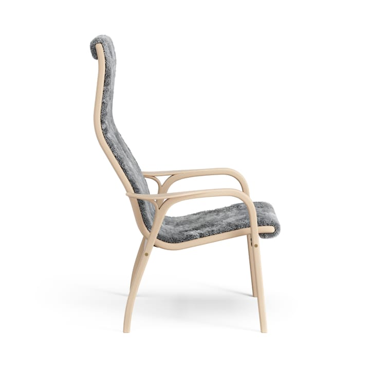 Fauteuil Lamino hêtre laqué/peau de mouton, Scandinavian Grey (gris) Swedese