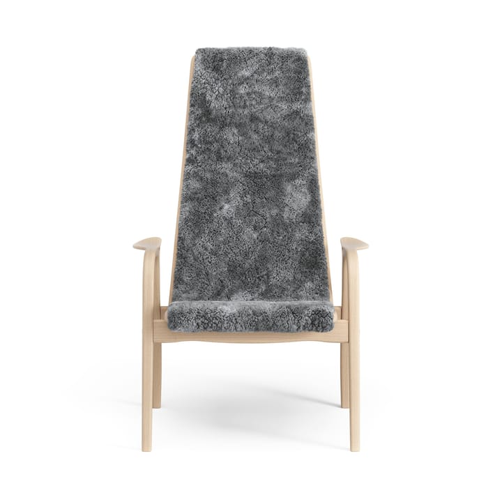 Fauteuil Lamino hêtre laqué/peau de mouton, Scandinavian Grey (gris) Swedese