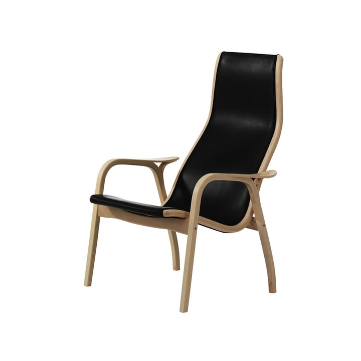 Fauteuil Lamino - Noir-cuir de selle-chêne huilé - Swedese