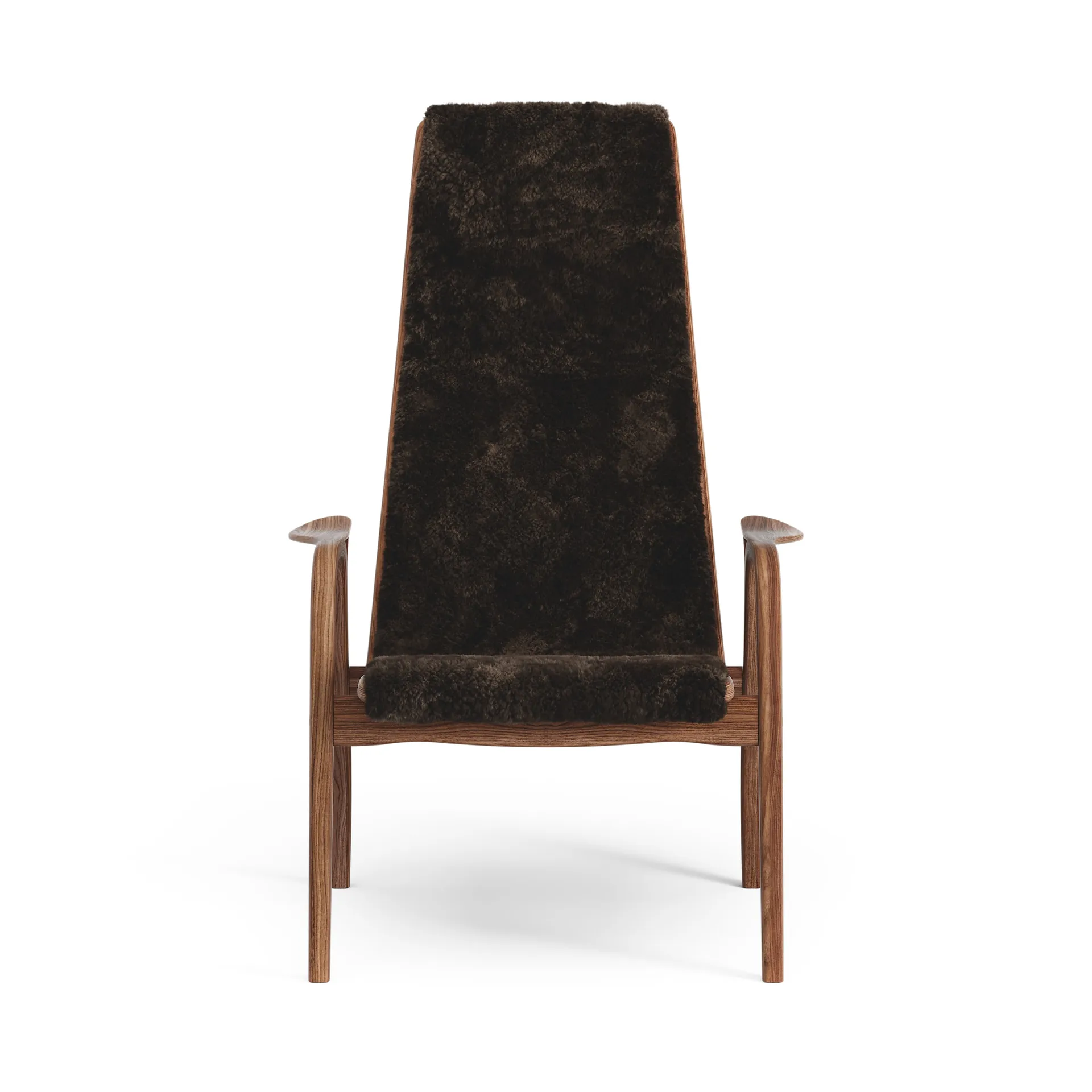 Fauteuil Lamino noyer huilé/peau de mouton, Espresso (marron) Swedese