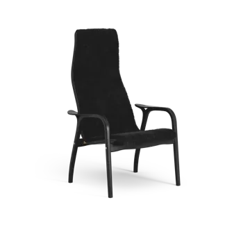 Fauteuil Lamino - Peau de mouton black-hêtre lasuré noir - Swedese