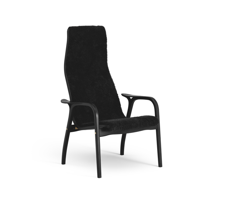 Fauteuil Lamino - Peau de mouton black-hêtre lasuré noir - Swedese