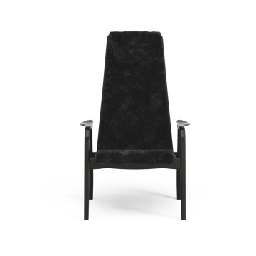 Fauteuil Lamino - Peau de mouton black-hêtre lasuré noir - Swedese