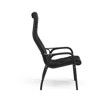 Fauteuil Lamino - Peau de mouton black-hêtre lasuré noir - Swedese