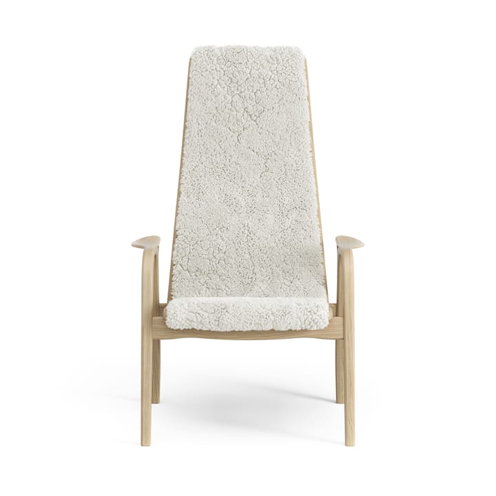 Fauteuil pour enfant Lamini chêne laqué/peau de mouton, Offwhite (blanc) Swedese
