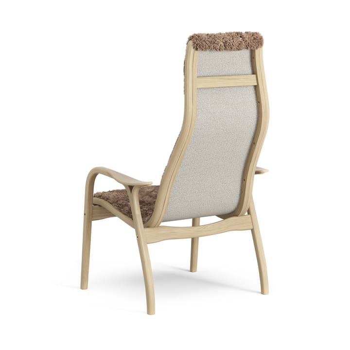 Fauteuil pour enfant Lamini chêne laqué/peau de mouton - Sahara (marron nougat) - Swedese