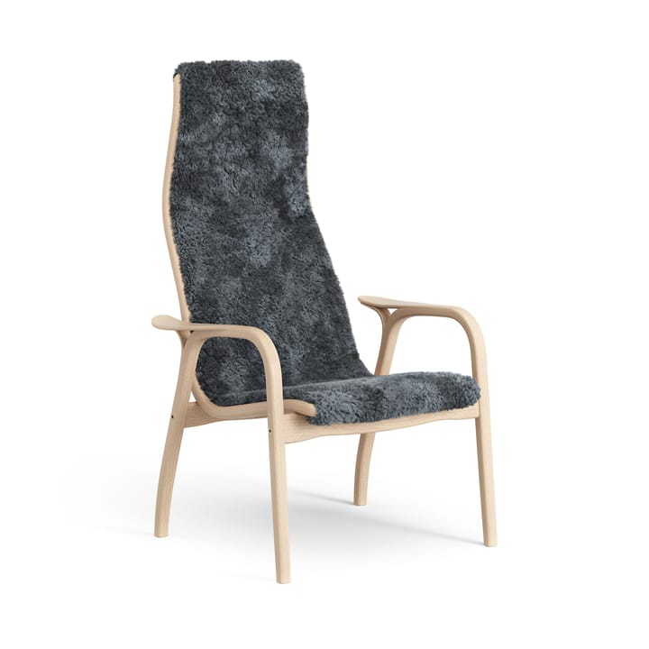 Fauteuil pour enfant Lamini hêtre laqué/peau de mouton - Charcoal (gris foncé) - Swedese