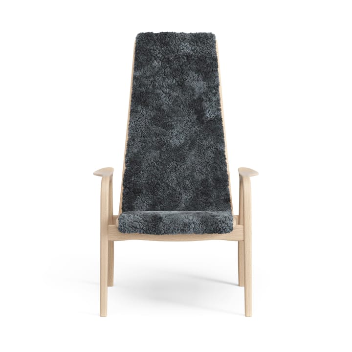 Fauteuil pour enfant Lamini hêtre laqué/peau de mouton - Charcoal (gris foncé) - Swedese